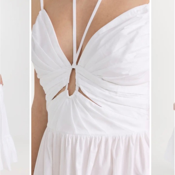 Ulla Johnson Phoebe Midi Dress White New w/out Tags A polished fit & flare dress - Picture 3 of 4